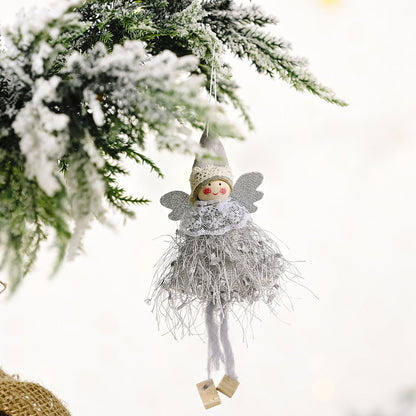 Christmas Decoration Supplies Plush Girl Hanging Leg Pendant