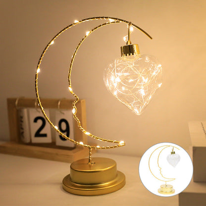 Christmas LED Moon Iron Decorative Lights