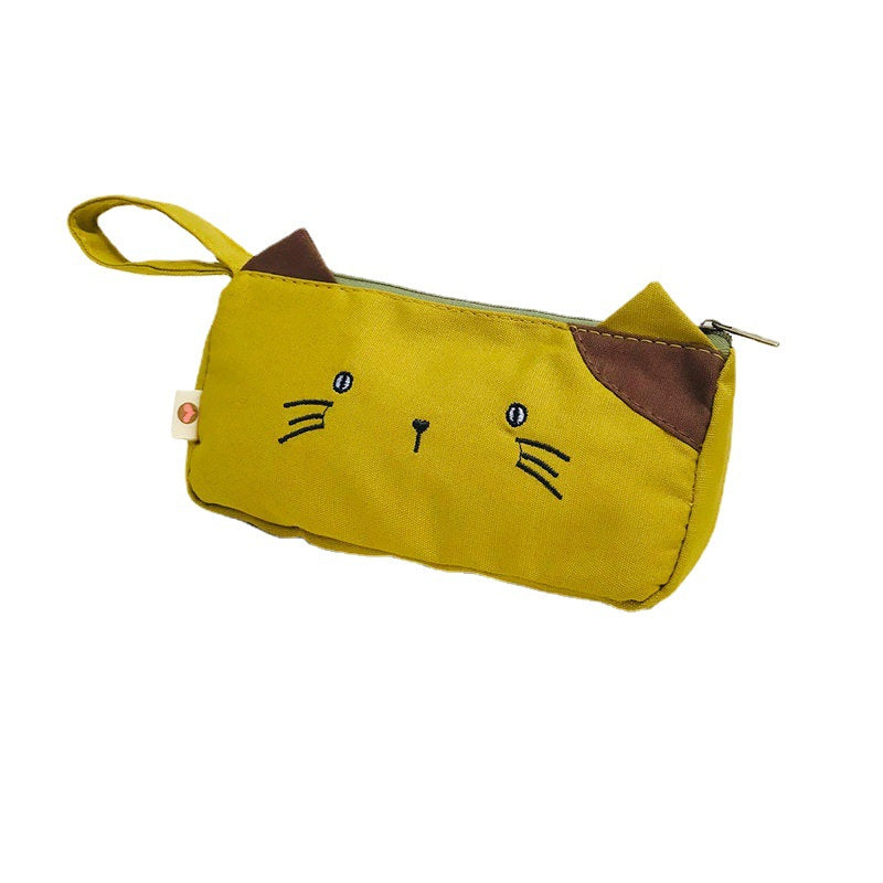 Large Capacity Cat Canvas Pencil Case