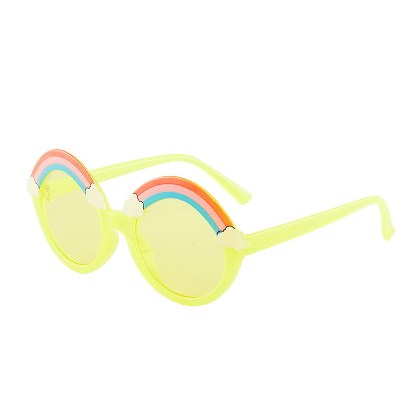 PC Kids Rainbow Cute Round Frame Sunglasses