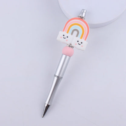 Cartoon Rainbow Cloud Silicone Handmade Beadable Pens