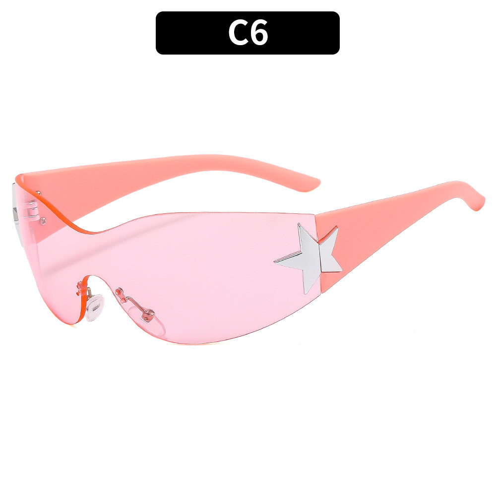 Children's Y2K Five-pointed Star Decoration PC Sunglasses