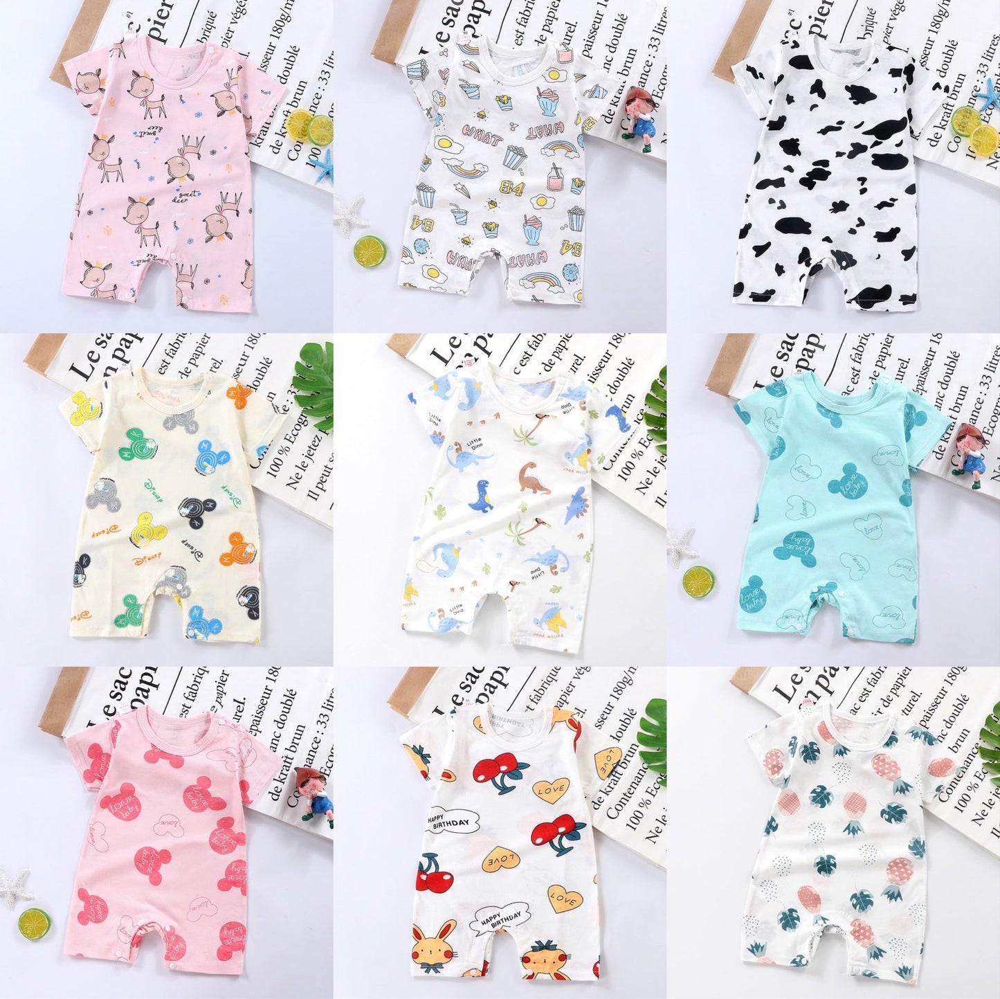 Wholesale Cotton One-piece Baby Clothes