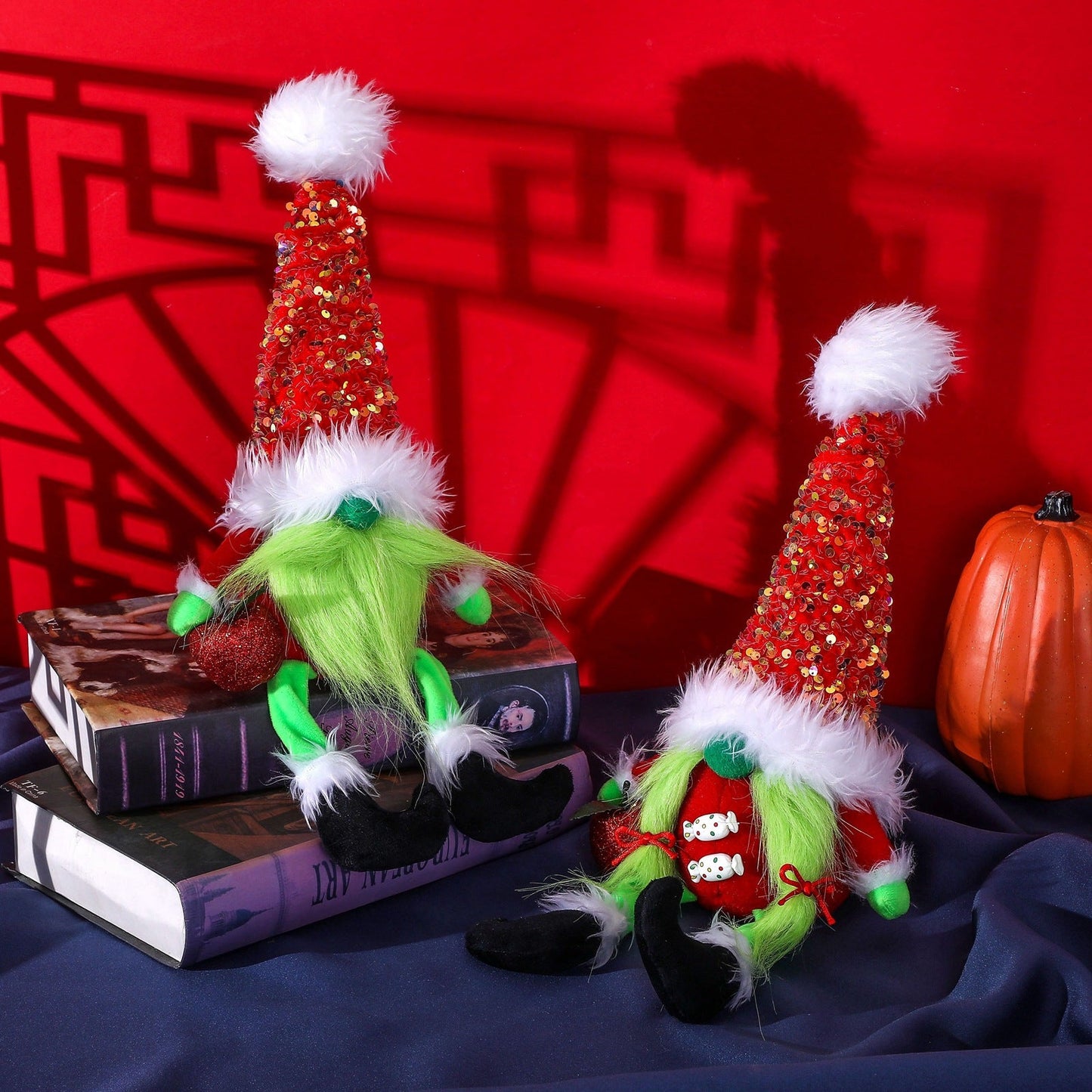 Christmas Green Dwarf Elf Doll Ornaments