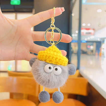Cartoon Fur Ball Plush Cute Keychain