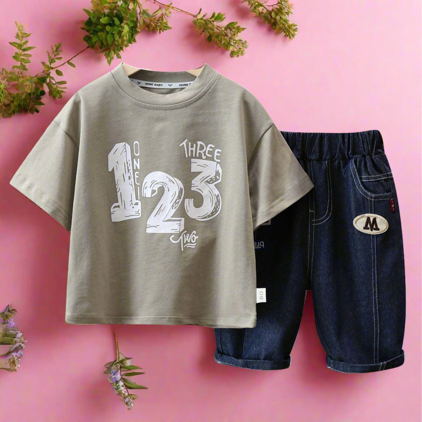 Kids Numbers Short Sleeve Baby Clothes