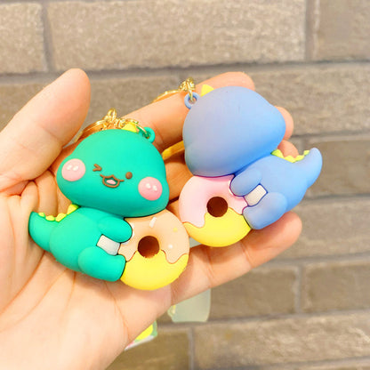 Cartoon Cute Dinosaur Silicone Keychain