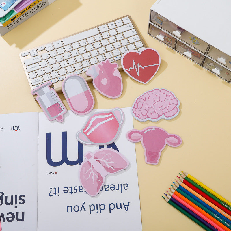 Medical and Nursing Themed Combination Shaped Sticky Notes