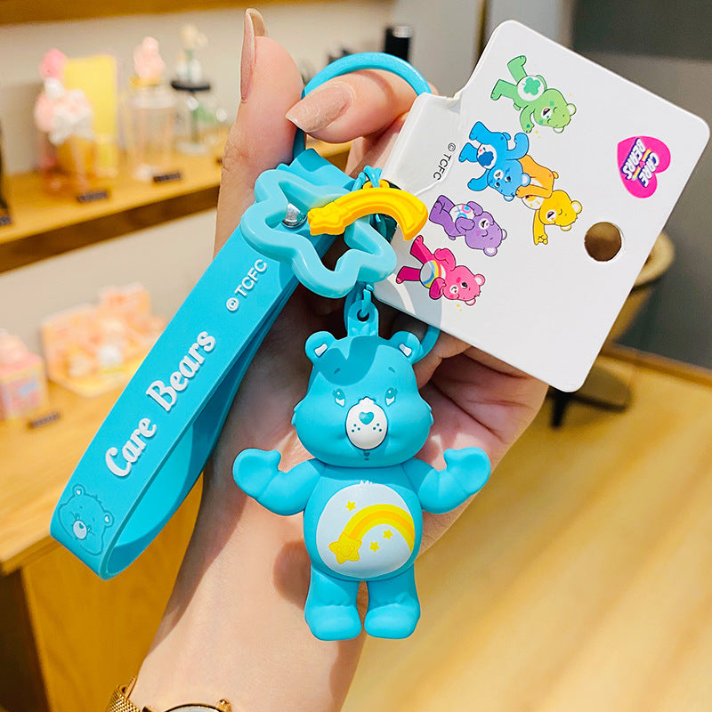 Cartoon Love Bear PVC Soft Keychain Creative Keychain
