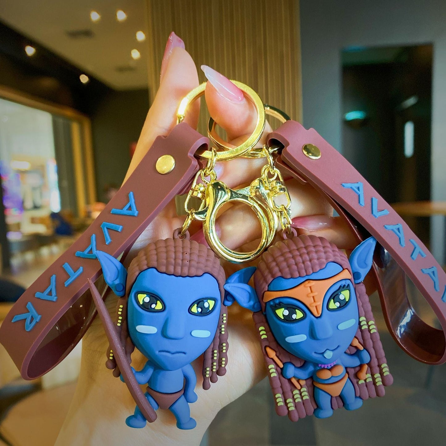 Cartoon 3D Glue Doll Keychains
