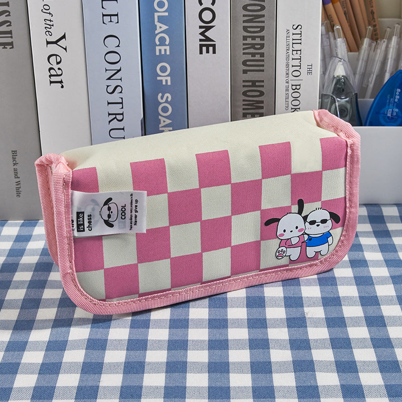 Canvas Checkerboard Pen Bags