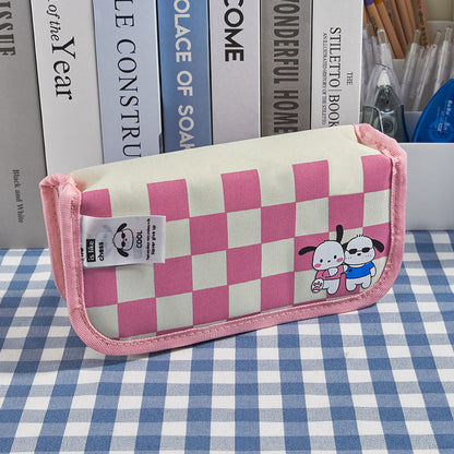 Canvas Checkerboard Pen Bags