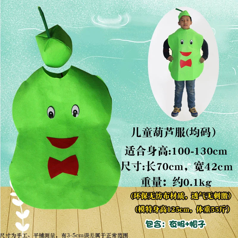 Children's Fruit and Vegetable Costume Environmental-Friendly