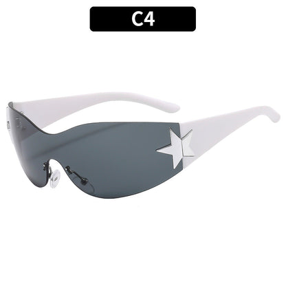 Children's Y2K Five-pointed Star Decoration PC Sunglasses