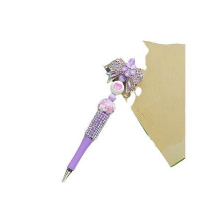 Beaded Pens Colorful Handmade Beaded Twisting Flower Butterfly