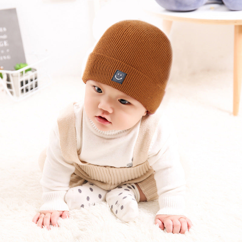 Wholesale Children's Knitted Wool Cute Smiling Beanie 10pcs