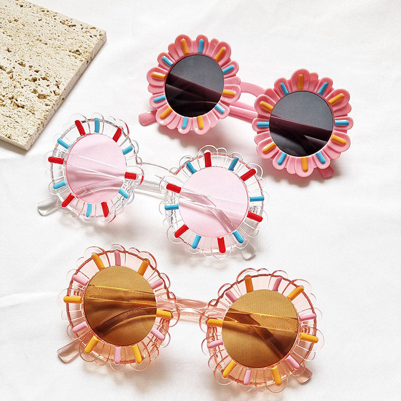 UV Protection Children's PC Cartoon Sunflower Glasses
