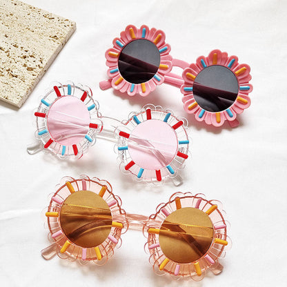 UV Protection Children's PC Cartoon Sunflower Glasses