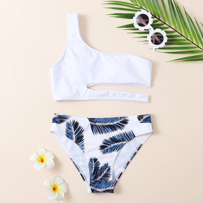 Wholesale Split Kids Print Swimwear