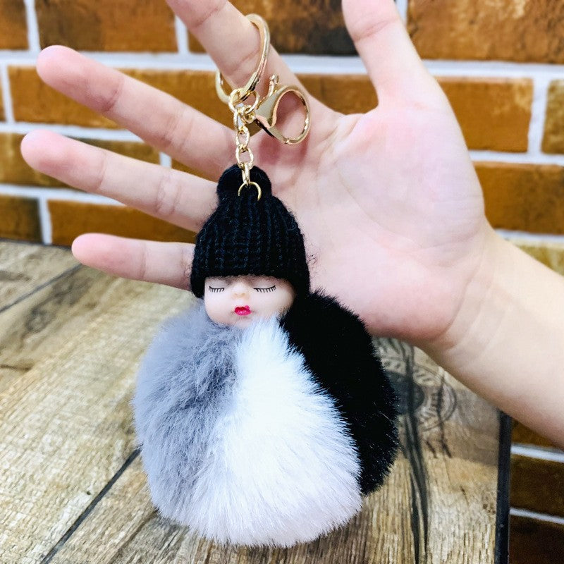 Cute Sleeping Doll Plush Doll Keychain
