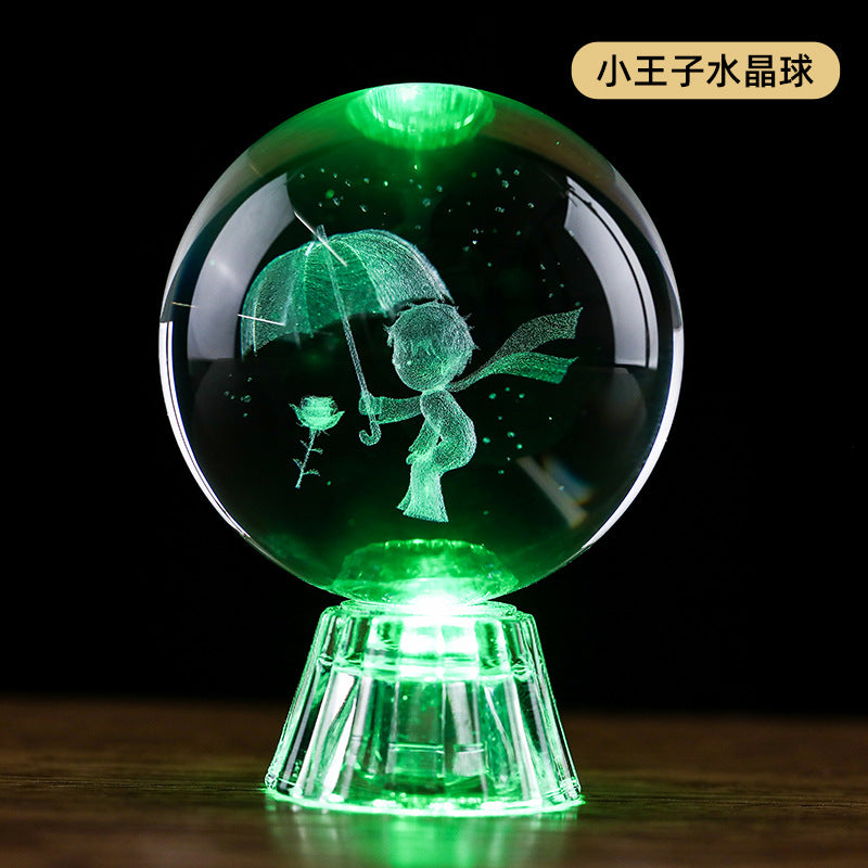 Interior Carved Crystal Glass Handicraft Ornaments