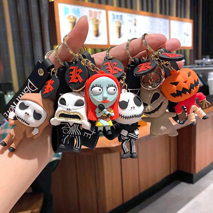 Halloween Pumpkin Man Skull Cartoon Creative Keychain