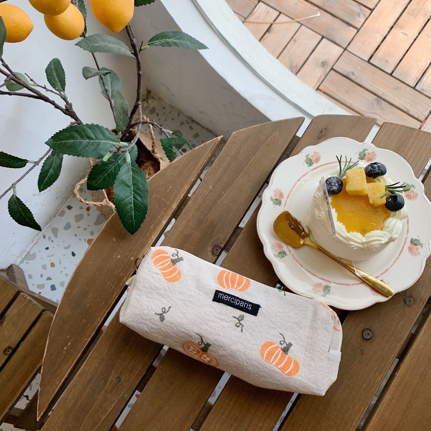 Three-dimensional Embroidered Pumpkin Cotton Pen Bags