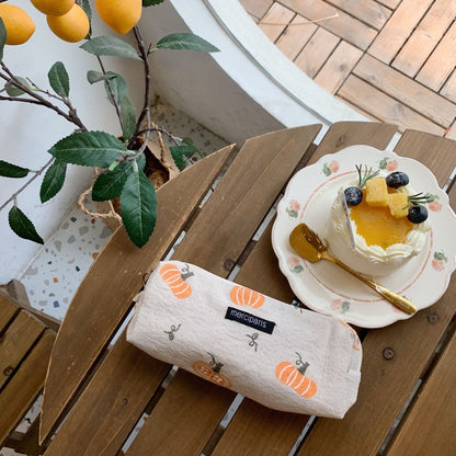 Three-dimensional Embroidered Pumpkin Cotton Pen Bags