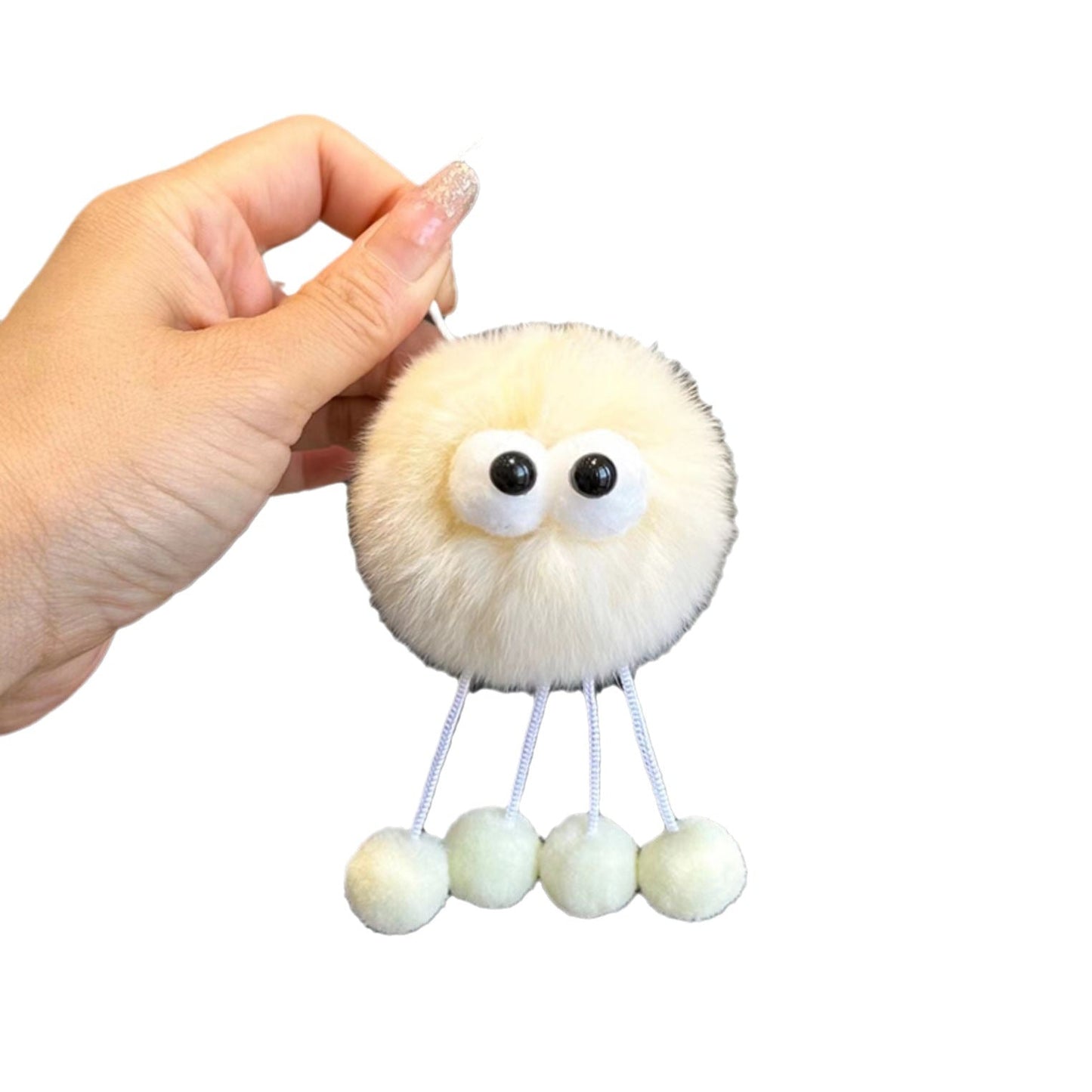 Colorful Plush Pom Keychain