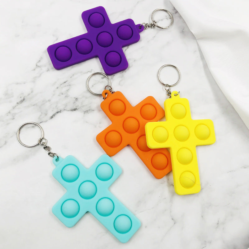 Silicone Rodent Killer Keychain Finger Bubble Music Toys