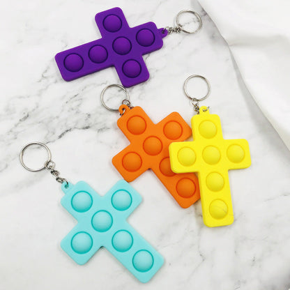 Silicone Rodent Killer Keychain Finger Bubble Music Toys