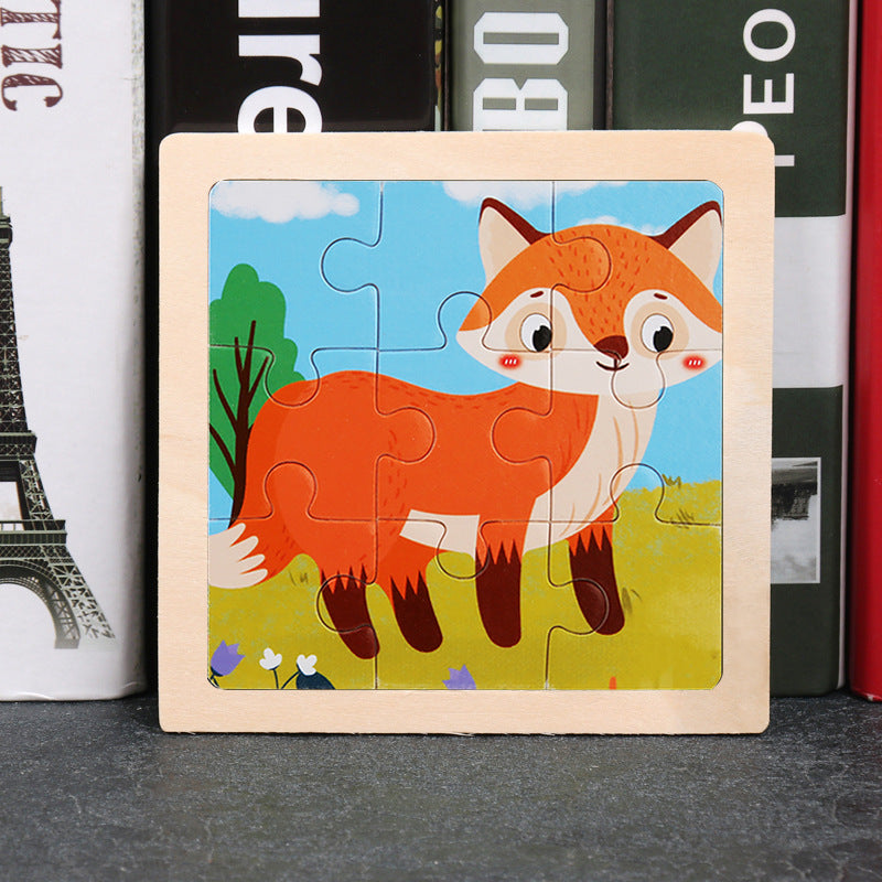 Wholesale Cartoon Animal Jigsaw Puzzle Wooden TOY