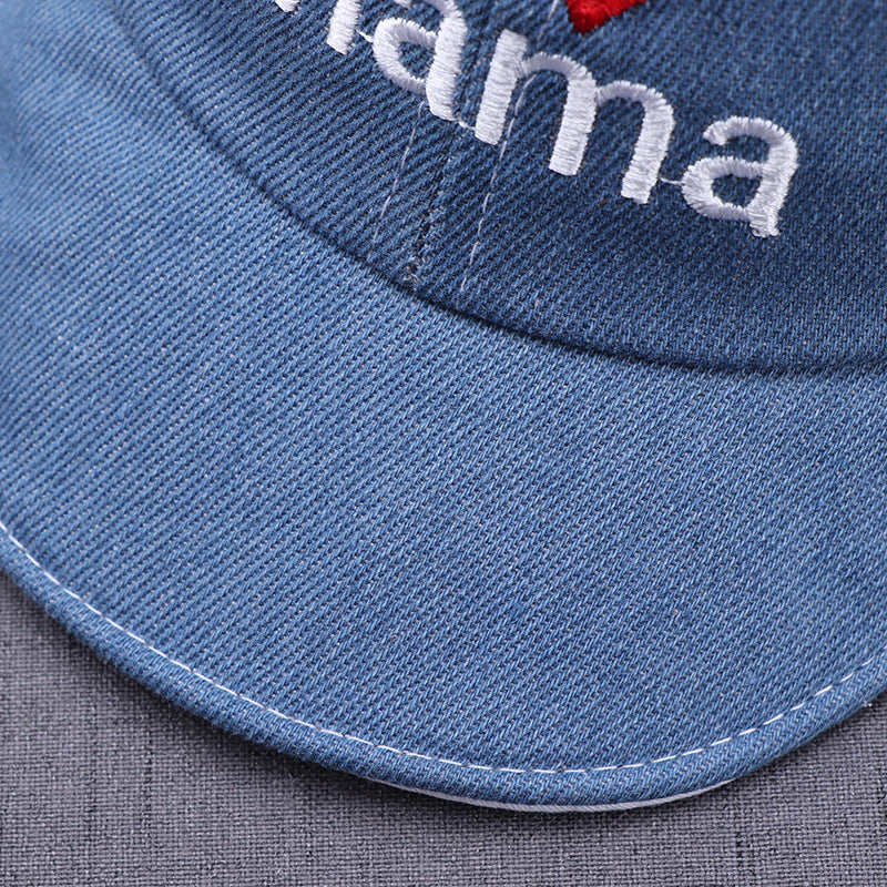 Cotton Printed Love Denim Children's Hats