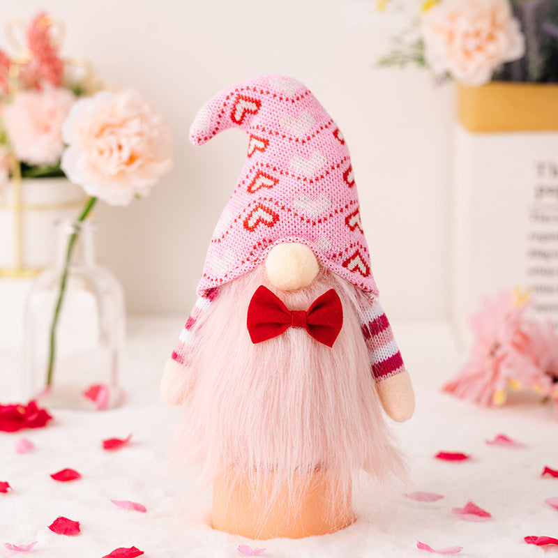 Non-woven Fabric Pink Valentine's Day Doll Ornaments