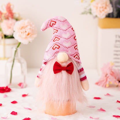 Non-woven Fabric Pink Valentine's Day Doll Ornaments