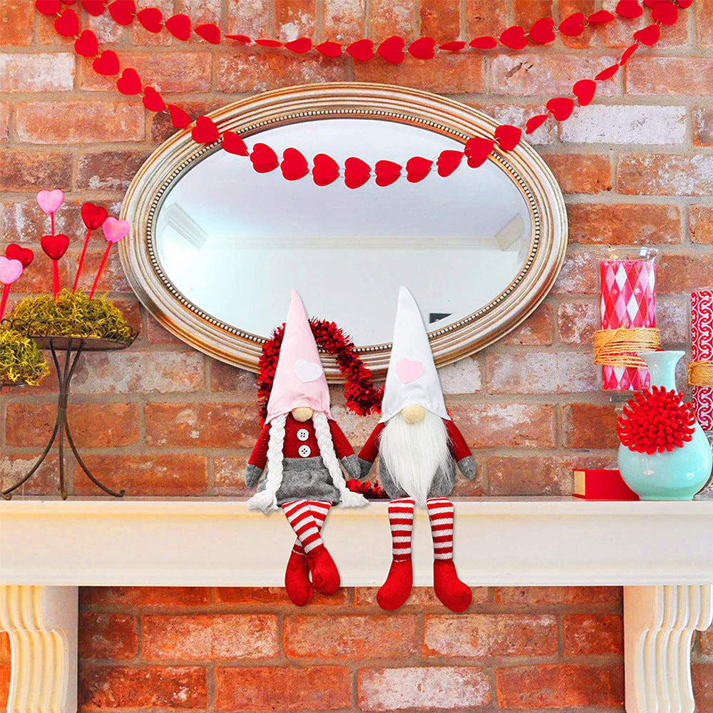 Valentine's Day non-woven bouquet doll ornaments