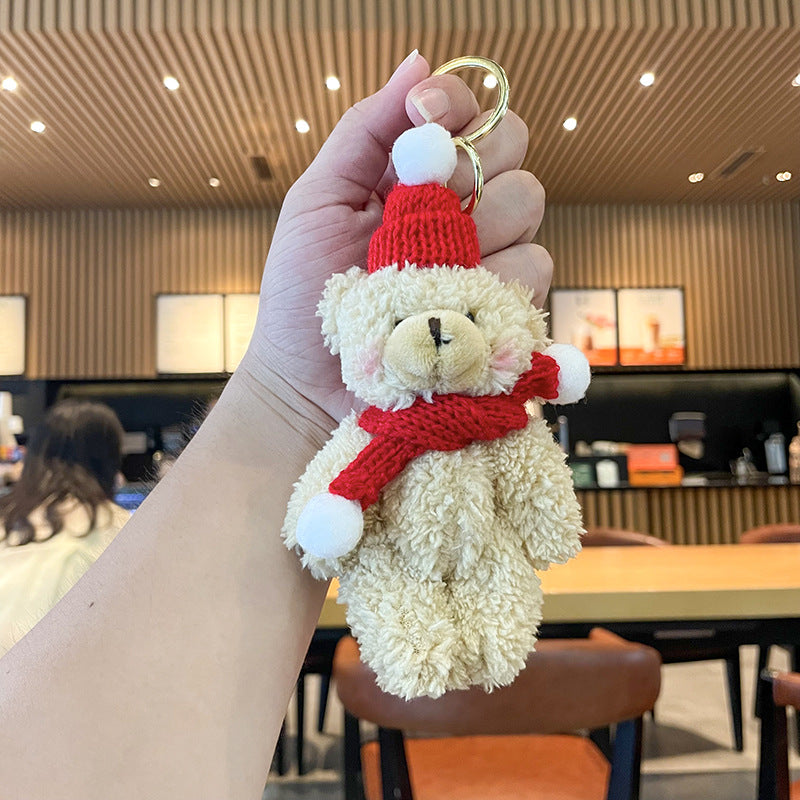 Christmas Plush Doll Keychains