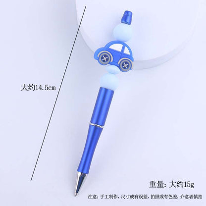 Cartoon Car Silicone Handmade Beaded Ballpoint Pen