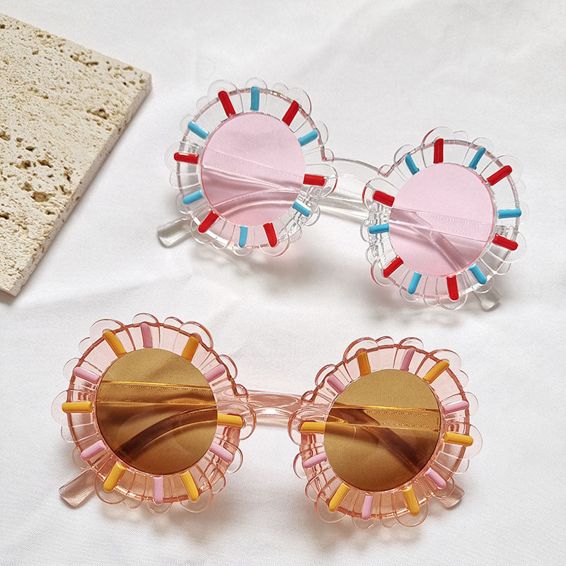 UV Protection Children's PC Cartoon Sunflower Glasses
