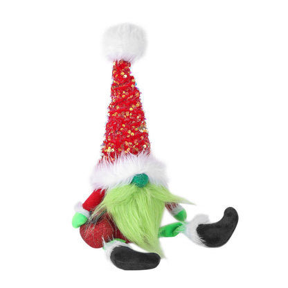 Christmas Green Dwarf Elf Doll Ornaments