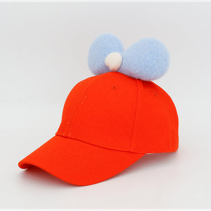 Butterfly Fur Ball Cute Children's Baseball Cap