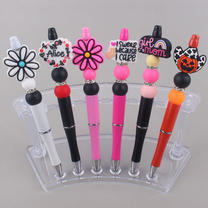 DIY Beaded Pen Cartoon Animal Silicone Color Plastic