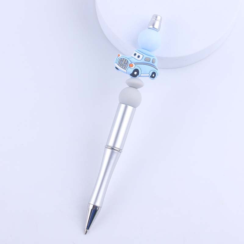 Cartoon Car Silicone Handmade Beaded Ballpoint Pen