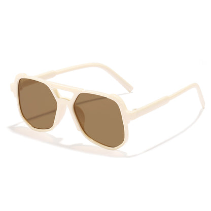Wholesale Double Beam Square Frame PC Kids Sunglasses