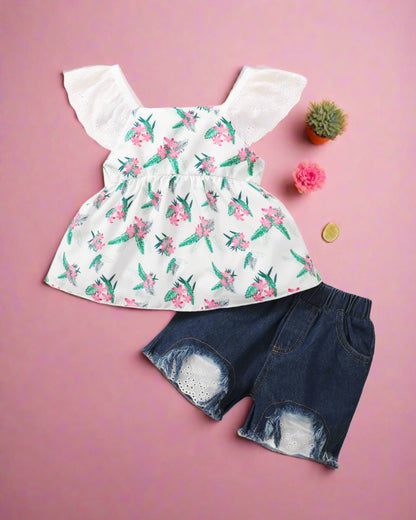 Rustic Lily Tops + Shorts Polyester Baby Clothes