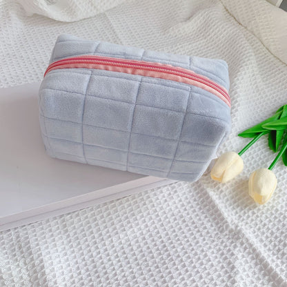 Short Velvet Canvas Pencil Case