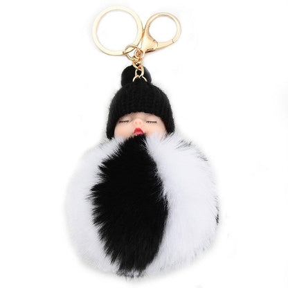 Cute Sleeping Doll Plush Doll Keychain