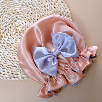 Polyester Kids Bowknot Nightcap