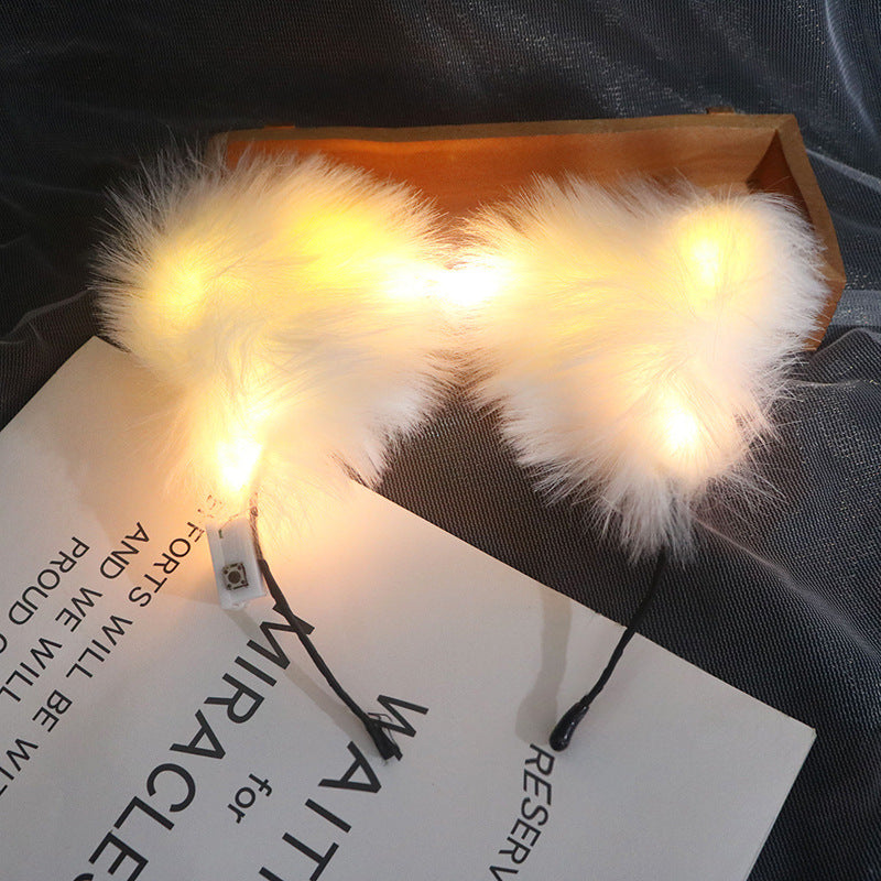 Wholesale Plastic Luminous Cat's Ears Hair Hoop