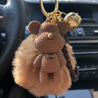 Bow Bear PVC Soft Keychain Cute Keychain